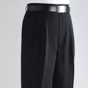 Men’s Unhemmed Pleated Dress Pants Slack Trousers